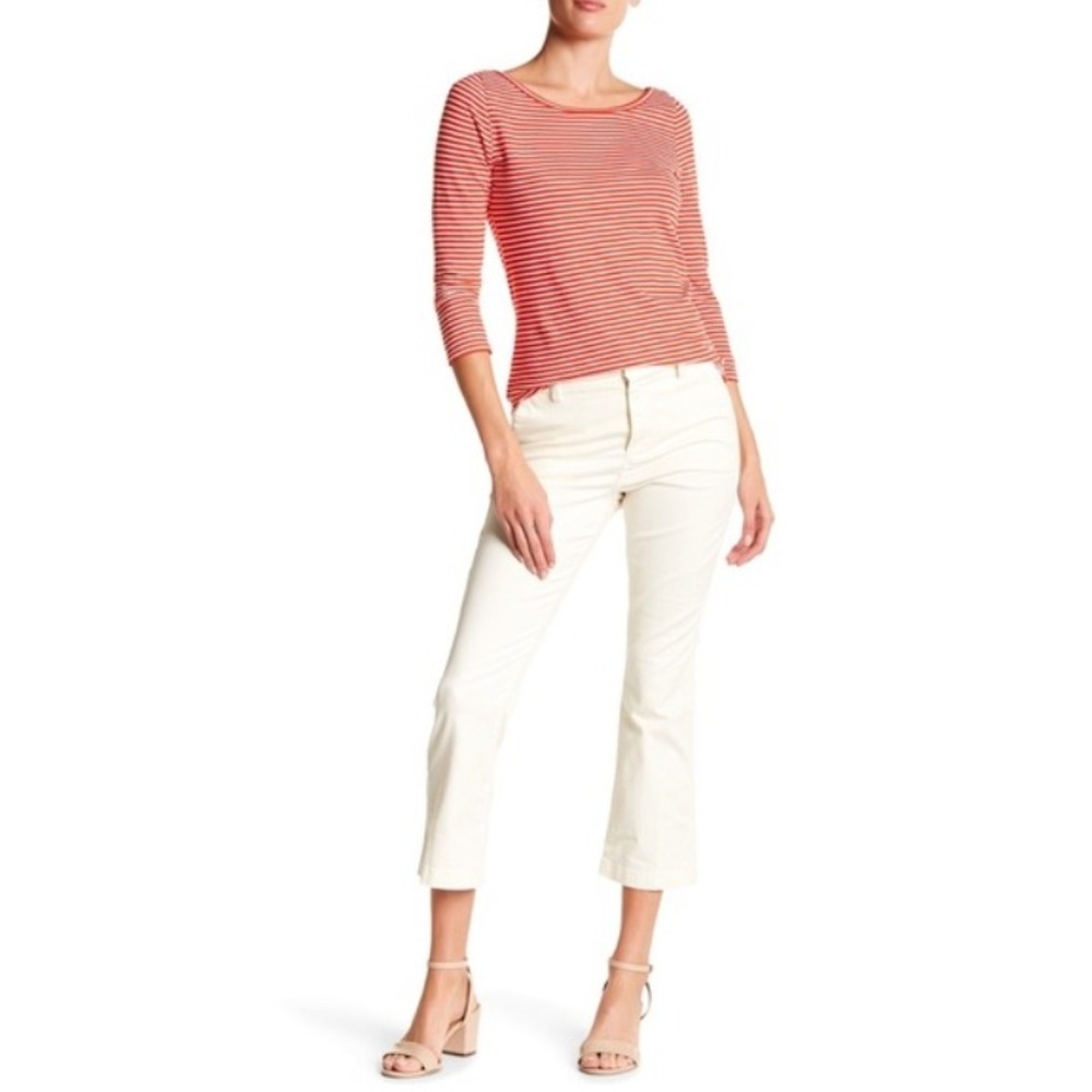 J.Crew Sammie Chino Pants Womens Size 25 Cream White Kick‎ Flare Cropped NEW